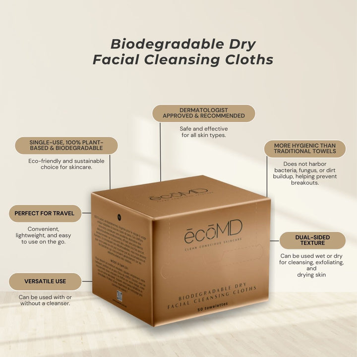 Biodegradable Dry Facial Cleansing Cloths